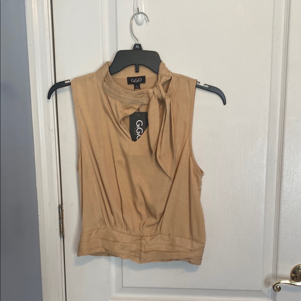 Gucci Women's Tan Sleeveless Top